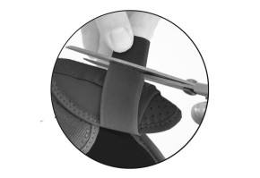 4) при необходимости,  отрежьте  лишний ремешок 