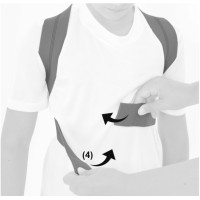 Закрепите переднюю часть ортеза на липучку