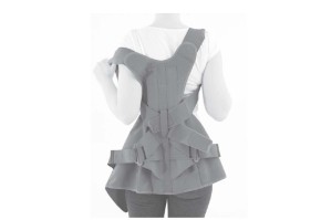 1)	Наденьте ортез на плечи.