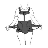 6) Отрегулируйте и застегните ремни